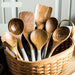 Elegant 9-Piece Acacia Wood Kitchen Utensil Set with Holder and Rest Spatula