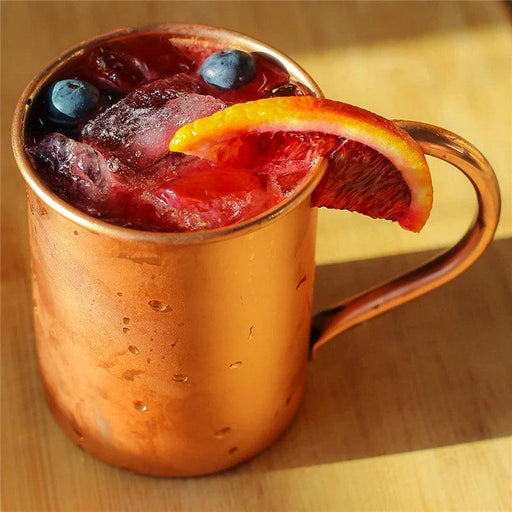 Pure Copper Handcrafted Cocktail Mug with Straight Handle