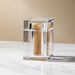 Luxurious Crystal Glass Jar for Toothpicks and Cotton Swabs - Elegant Storage Solution for Home and Hotel Decor