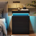 Modern Smart LED Nightstand with Customizable Ambiance and Integrated Charging Station