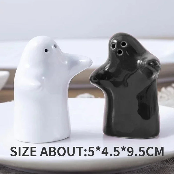 Whimsical Ceramic Ghost Mini Salt and Pepper Shaker - Perfect Nordic Wedding Gift