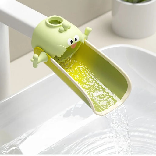 Colorful Cartoon Faucet Extender - Child-Friendly Sink Safety Aid with Hot Water Warning