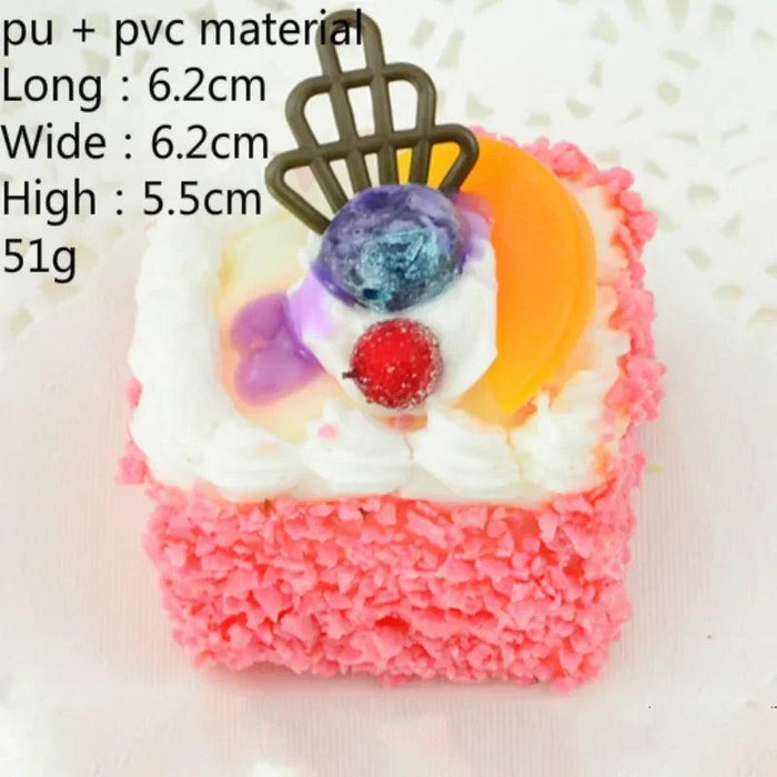 Realistic Faux Fruit Cake Display Model for Home Decor and Photography - 1 Piece Artificial Dessert Prop