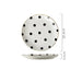 Elegant Gold-Trimmed Polka Dot Ceramic Dining Set for Sophisticated Entertaining
