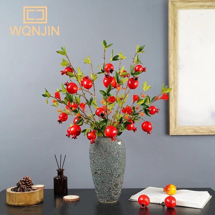 1PC Artificial Pomegranate Branch For Home Decor