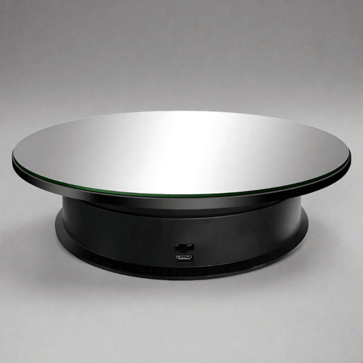 Elegant 360-Degree Rotating Display Stand for Jewelry and Watches with Dual Power Options and Adjustable Speeds