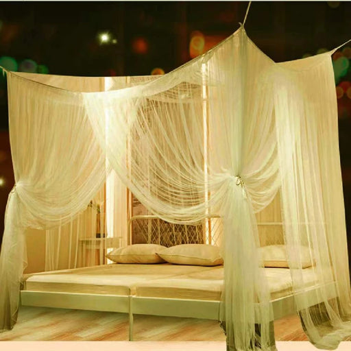 European Style Oversized Four-Door Mosquito Net with Accessories