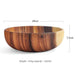 Kids' Safe Acacia Wood Bowl Set - Stylish Anti-Scald Soup and Salad Dishes