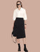 Women's High Waist A-line Minimalist Skirt - Irregular Design for Versatile Office & Casual Looks - Spring 2023 Collection