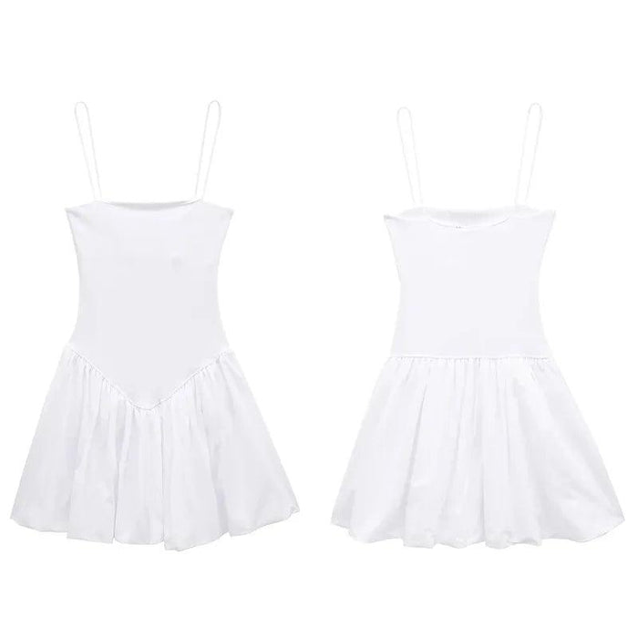 Women's Strappy Puff Dress - Effortless Summer Chic for Any Occasion