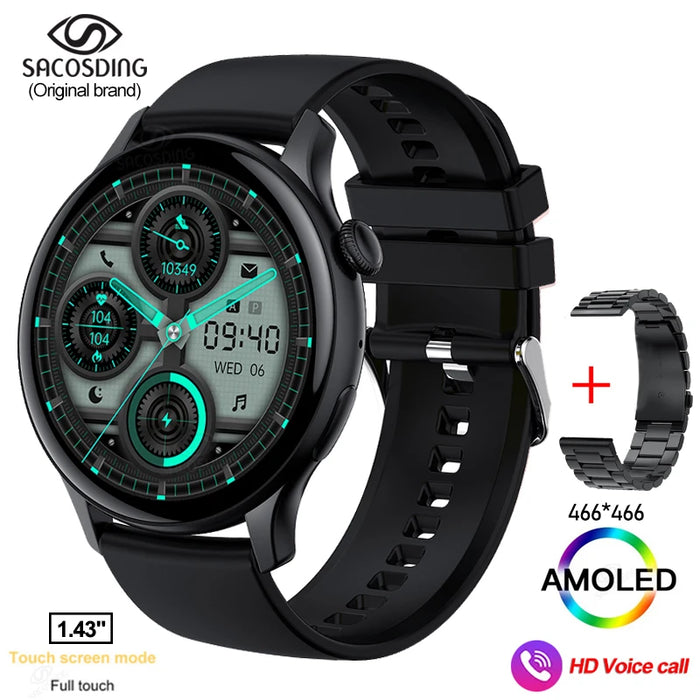 Stylish Women's Bluetooth Smartwatch with Customizable AMOLED Display and NFC Integration