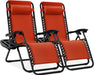 Luxury Zero Gravity Lounge Chairs Set with Accessories in Elegant Black