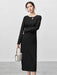 Chic Hollow Out Knitted Dress for Autumn Elegance