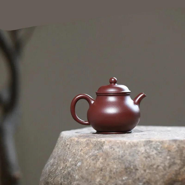 130ML Handmade Yixing Zisha Teapot - Artisan Purple Clay Tea Brewer for Tea Enthusiasts, Ideal Gift Option