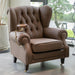 Elegant Leather Wingback Chair for Modern Living Areas