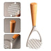 Elegant Aluminum Alloy Potato Masher with Oak Wood Handle