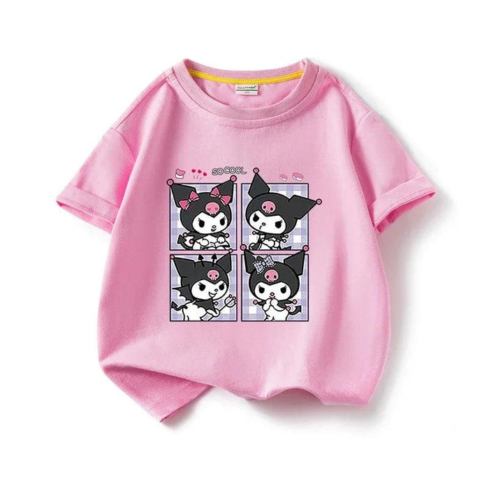 Kuromi Summer Cartoon T-Shirt for Kids - Fun Anime Tee for Warm Weather