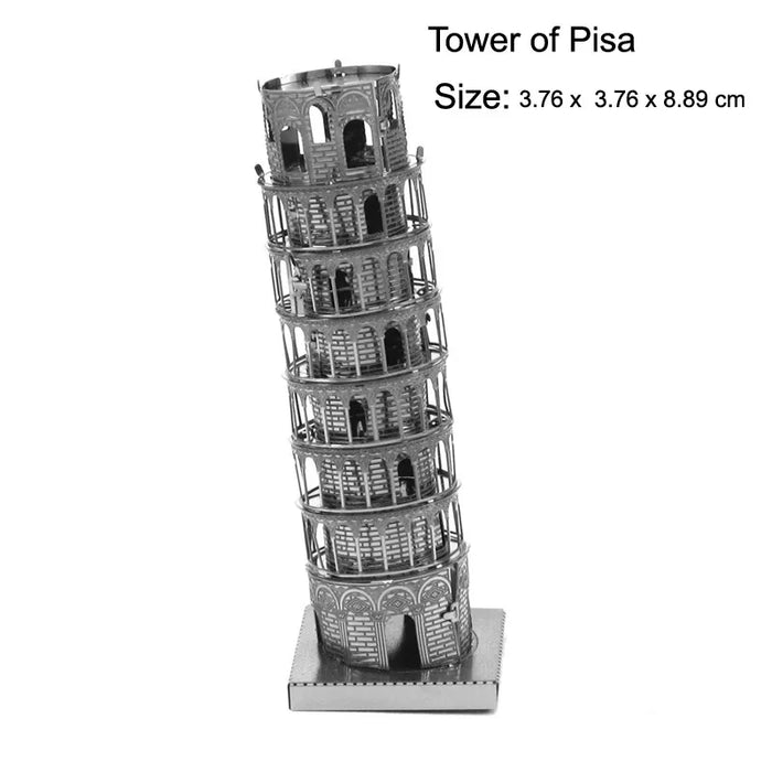 Global Landmark 3D Metal Puzzle Set: Construct and Discover Iconic Structures