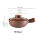 Artisan Earthenware Casserole Pot with Ergonomic Handle - Choose Between 650ml & 900ml for Rice, Noodles, Porridge, and Soups