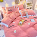 Korean Princess Ruffled Bedding Collection for Girls - Double Duvet Cover, Fitted Sheet, and Pillowcases in Multiple Sizes