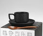 Japanese Rock Texture Porcelain Coffee Cup and Plate Collection - Enhance Your Drinking Experience