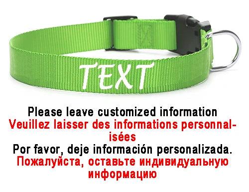 Personalized Nylon Dog ID Collar – Custom Name & Contact Info for Every Dog Breed