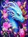 Chinese Dragon Blossom 5D Diamond Art DIY Craft Kit - Complete Embroidery Set with Bonus Square Drills for Stunning Home Decor