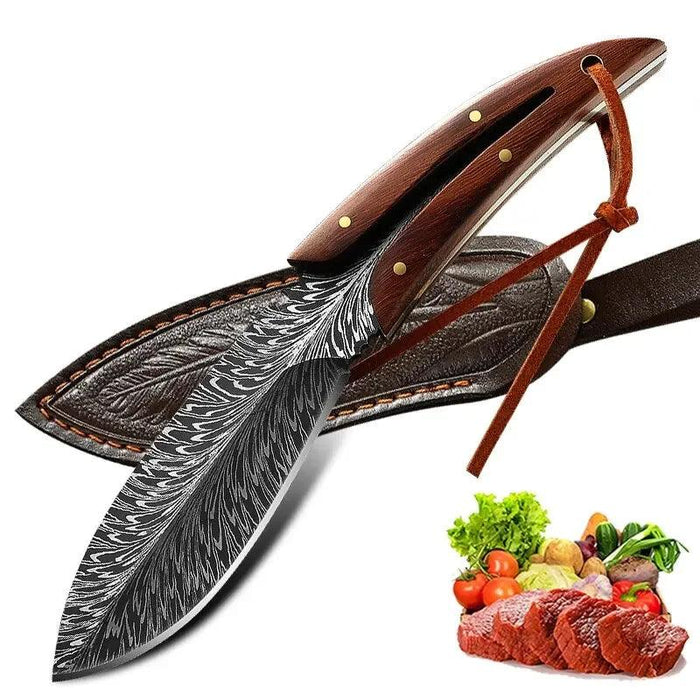 Ultimate Carbon Steel Utility Knife for Culinary and Outdoor Adventures