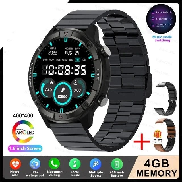 Premium Smartwatch with HD AMOLED Display, Bluetooth Calling, Health Tracking & Huawei True Wireless Earbuds