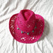 Lake Blue Western Cowboy Straw Hat Unisex with Adjustable Size