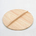 Artisan-Made Rustic Wooden Lid with Iron Handle for Cookware