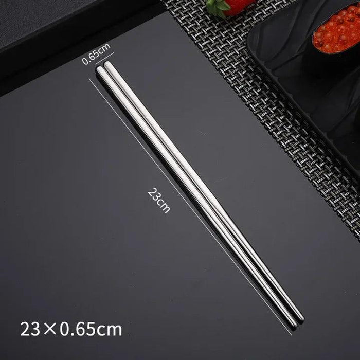 Elegant Stainless Steel Sushi Chopsticks with Enhanced Grip for Asian Cuisine