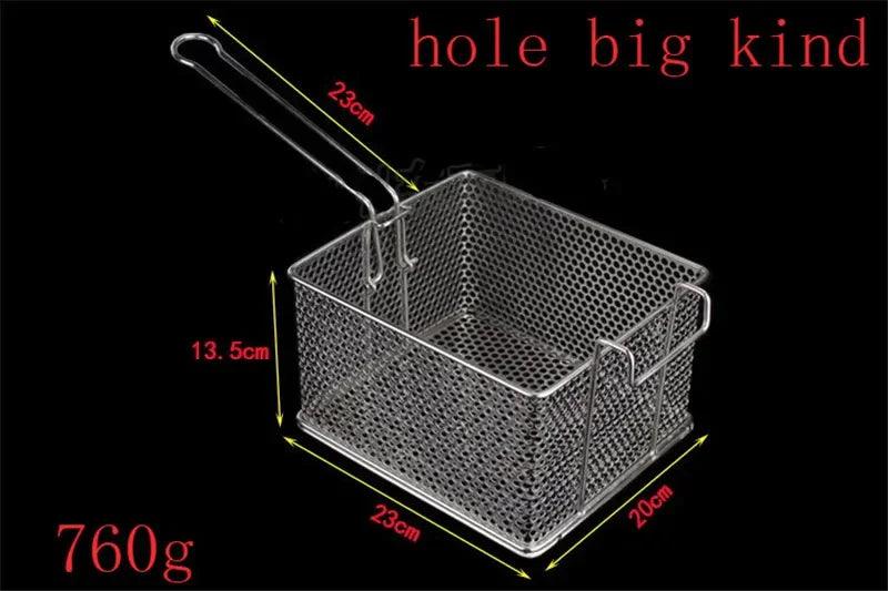 Crispy Fry Perfection: Premium Stainless Steel Square Fryer Mesh Strainer