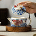 Elegant Blue and White Porcelain Kung Fu Teapot for Luxurious Tea Experiences