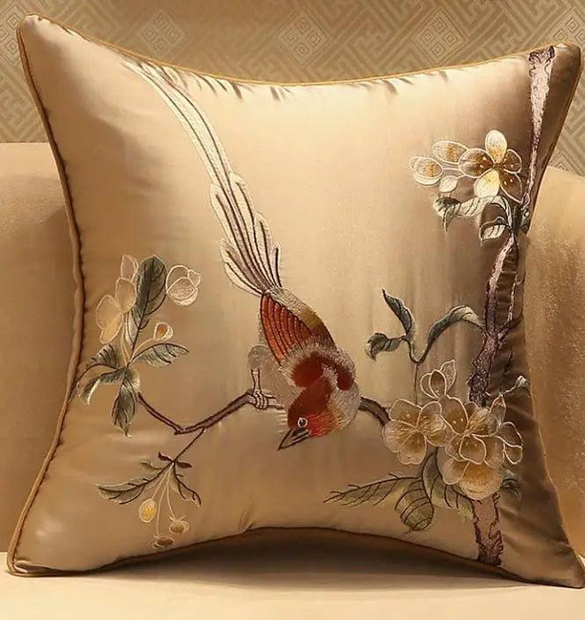 45x45/50x35cm Chinese Traditional Embroidered Bird Cushion Cover