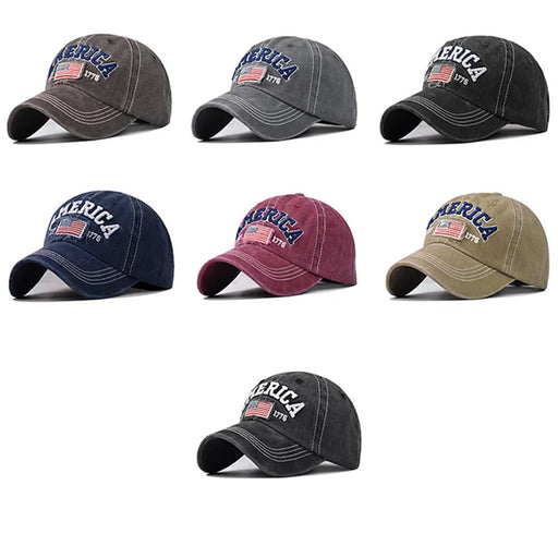 Retro American Cowboy Baseball Cap with Embroidered Sunscreen - Unisex Adults' Adjustable Hat