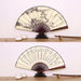 Vintage Silk Folding Fan with Bamboo Handle - Stunning Handheld Accessory for Celebrations and Home Sophistication