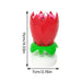 Musical Lotus Flower Birthday Candle with LED Lights and Rotating Action for Cakes and Cupcakes