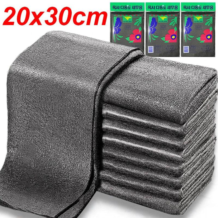 Thickened Microfiber Streak-Free Cleaning Cloths for Crystal Clear Windows and Glass - Reusable Multi-Use Towels