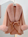 Chic Korean Fox Fur Cape: A Stylish Winter Essential for Women