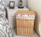 Elegant Rattan Storage Hamper with Lid - Stylish Organizer for Clothes, Toys, and Home Essentials