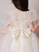 Charming Girls' Princess Ball Gown with Elegant Beading and Bow for Birthday Parties and Performances