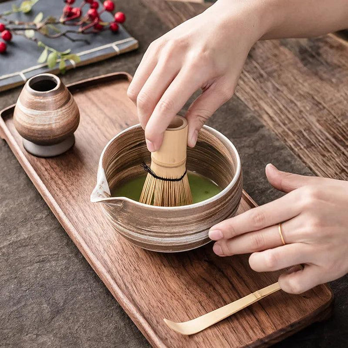 Zen Matcha Tea Set with Bamboo Whisk and Spoon