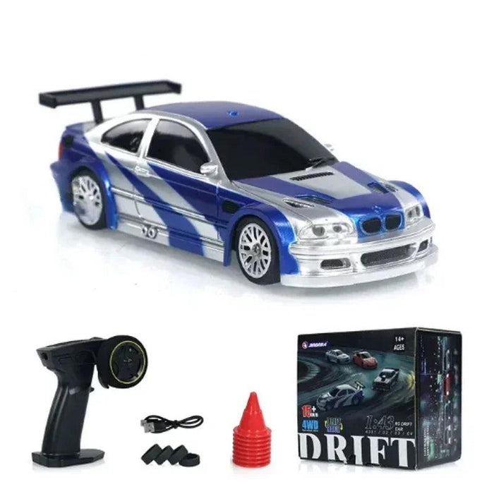 Turbo Drift 2.4G 1/43 Scale Remote Control Racing Car - 4WD Mini Vehicle for Kids