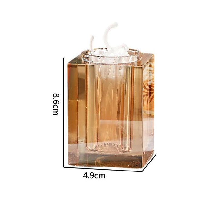 Luxurious Crystal Glass Jar for Toothpicks and Cotton Swabs - Elegant Storage Solution for Home and Hotel Decor