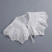 Embroidered Lace Detachable Collar for Women - Elegant White Shawl Accessory