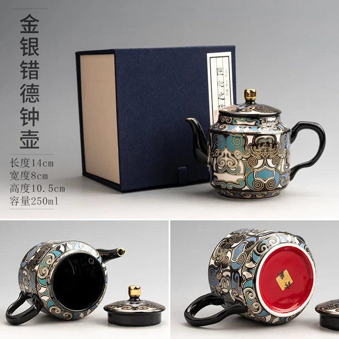 Elegant Authentic Dual-Tone Portable Tea Set for Traditional Kung Fu Brewing