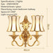 Elegant Brass LED Wall Sconce - Modern Lighting for Home and Hospitality Spaces