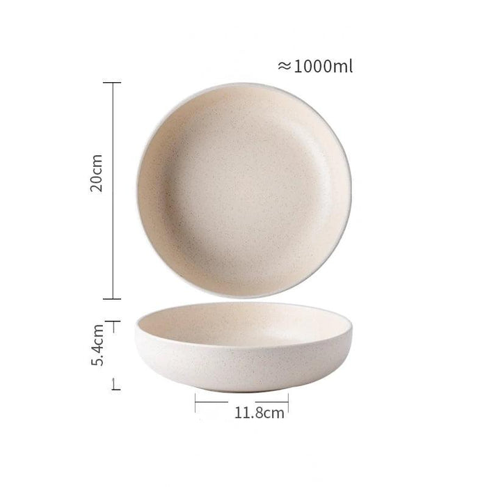 Elegant 8-Inch Porcelain Dinner Plate for Gourmet Steak, Soup, and Salad - Dishwasher and Microwave Safe for Upscale Dining
