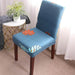 Chic Dark Blue Floral Slipcover for Nordic-Inspired Chairs